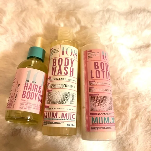 Miim Miic No. 108 WARM VANILLA SYRUP Body Lotion , Body Wash, Hair & Body Oil - Picture 2 of 2